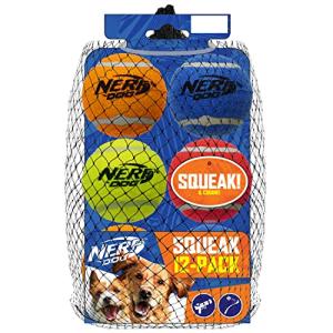 Nerf Dog 12-Piece Toy Set with Squeaky Balls