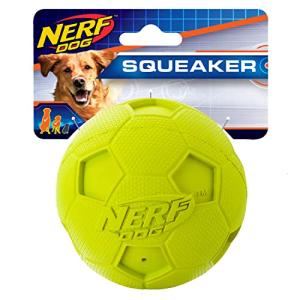 Nerf Dog 4-Inch Large Green Soccer Squeak Ball