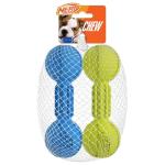 Nerf Dog Barbell Chew Toys, Blue and Green