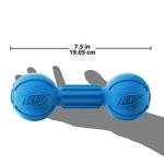 Nerf Dog Barbell Chew Toys, Blue and Green