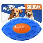 Nerf Dog TPR Football Squeaky Toy - Blue/Orange