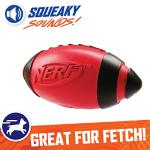 Nerf Dog 5-Inch Red Squeaker Football