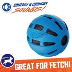 Nerf Dog 4-Inch Crunchable Rubber Ball - Blue