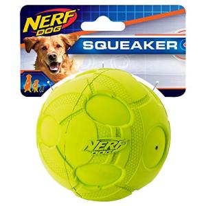 Nerf Dog Squeaky Foam Football - Green/Red