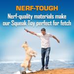 11.5-Inch Blue and Orange Squeaky Dog Stick