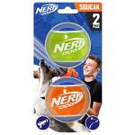 Nerf Dog Squeaky Rubber Tennis Balls - 2 Pack