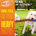 Nerf Dog Rainbow Vortex Tug Toy for Medium/Large Dogs