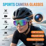 ZWJ Sport AI Smart Sunglasses with 4K Camera