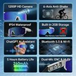 ZWJ Sport AI Smart Sunglasses with 4K Camera