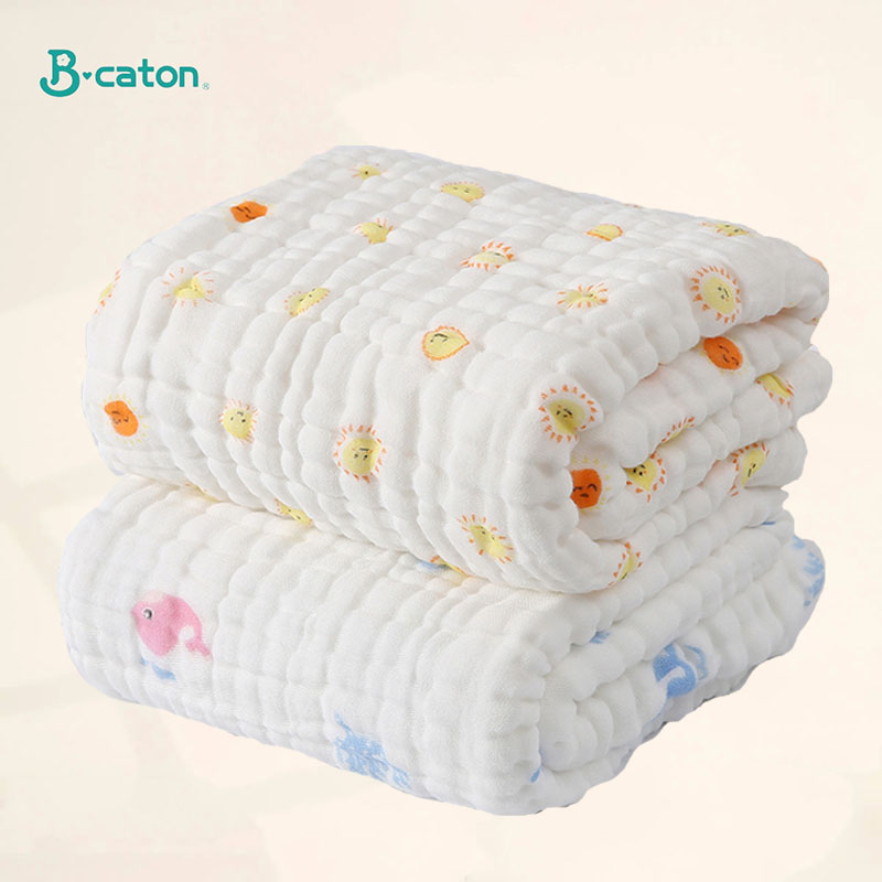 100% Cotton Baby Bath Towel and Swaddle Set