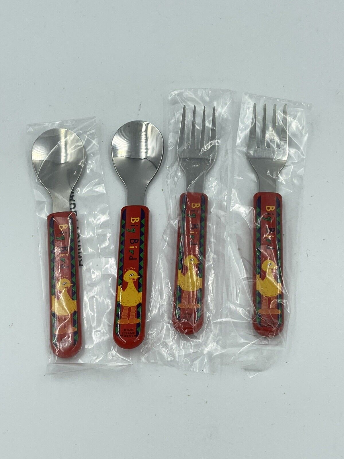 Big Bird Sesame Street Fork and Spoon Set