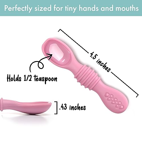 PrimaStella Silicone Chew Spoon Set for Kids