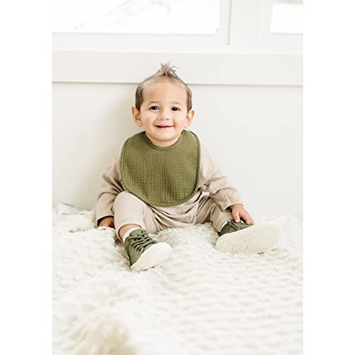 Konssy 8-Pack Cotton Baby Bandana Bibs