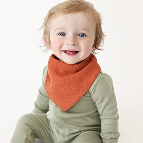 Konssy 10-Pack Cotton Baby Bandana Bibs