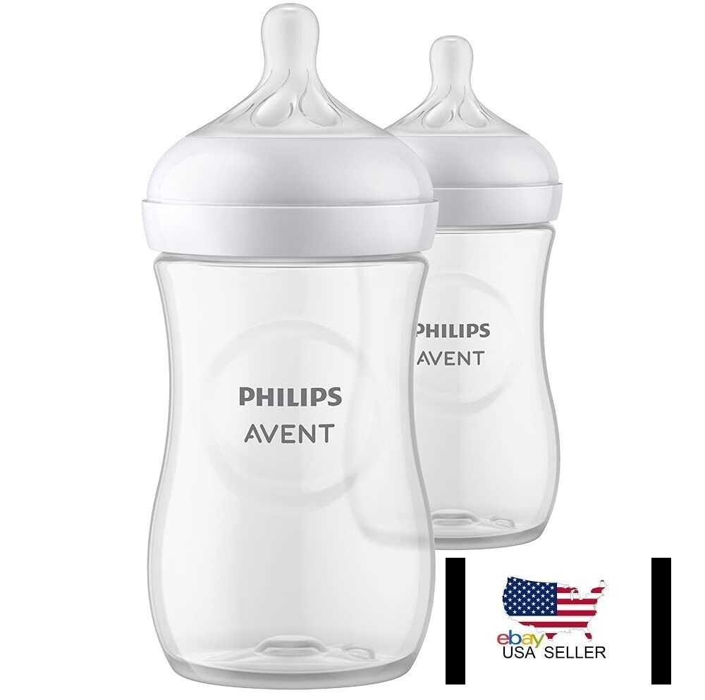 Philips Avent Natural 9oz Baby Bottles, 4-Pack