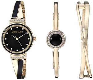 Anne Klein Women's Crystal Watch and Bangle Set