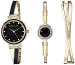 Anne Klein Women's Crystal Watch and Bangle Set