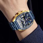 OLEVS Men's Luxury Blue Face Chronograph Watch