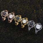 Gold Bracelet Watch with Unique Orbit Design