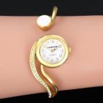 Elegant Women's Gold and Silver Bracelet Watch