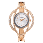 Gold Bracelet Watch with Unique Orbit Design