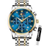 OLEVS Men's Diamond Two-Tone Luxury Dress Watch