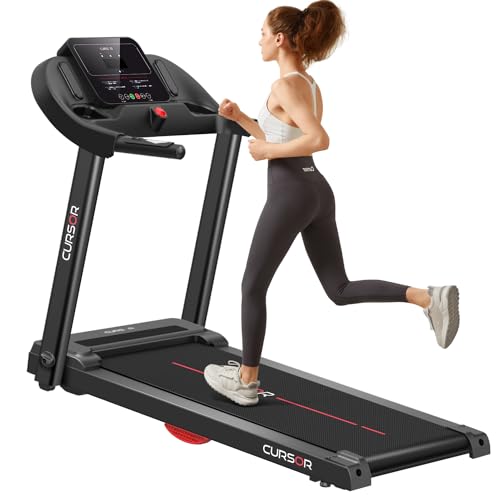 Cursor Fitness Foldable Treadmill with Pulse Sensor