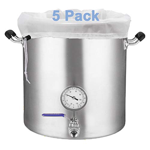 Extra Large Reusable Nylon Brew Bags - 5 Pack