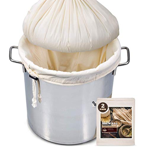 Reusable Unbleached Cotton Brew Bags - 2 Pack