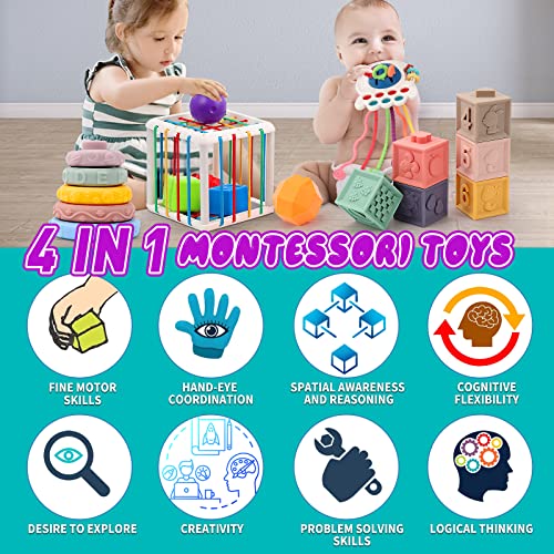 4 in 1 Baby Teething and Stacking Toys