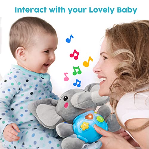 Musical Plush Elephant Toy for Babies 0-6 Months