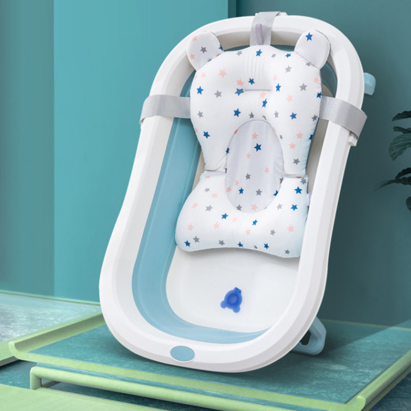 Foldable Baby Bath Seat with Anti-Slip Cushion