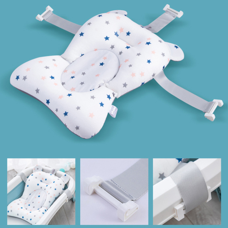 Foldable Baby Bath Seat with Anti-Slip Cushion