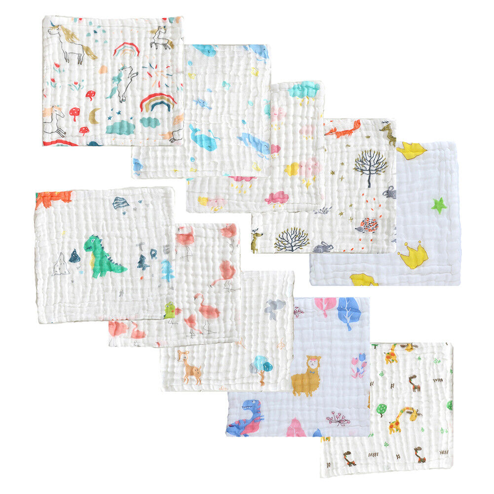 Baby Muslin Washcloths - 10-20 Pack, Soft Cotton