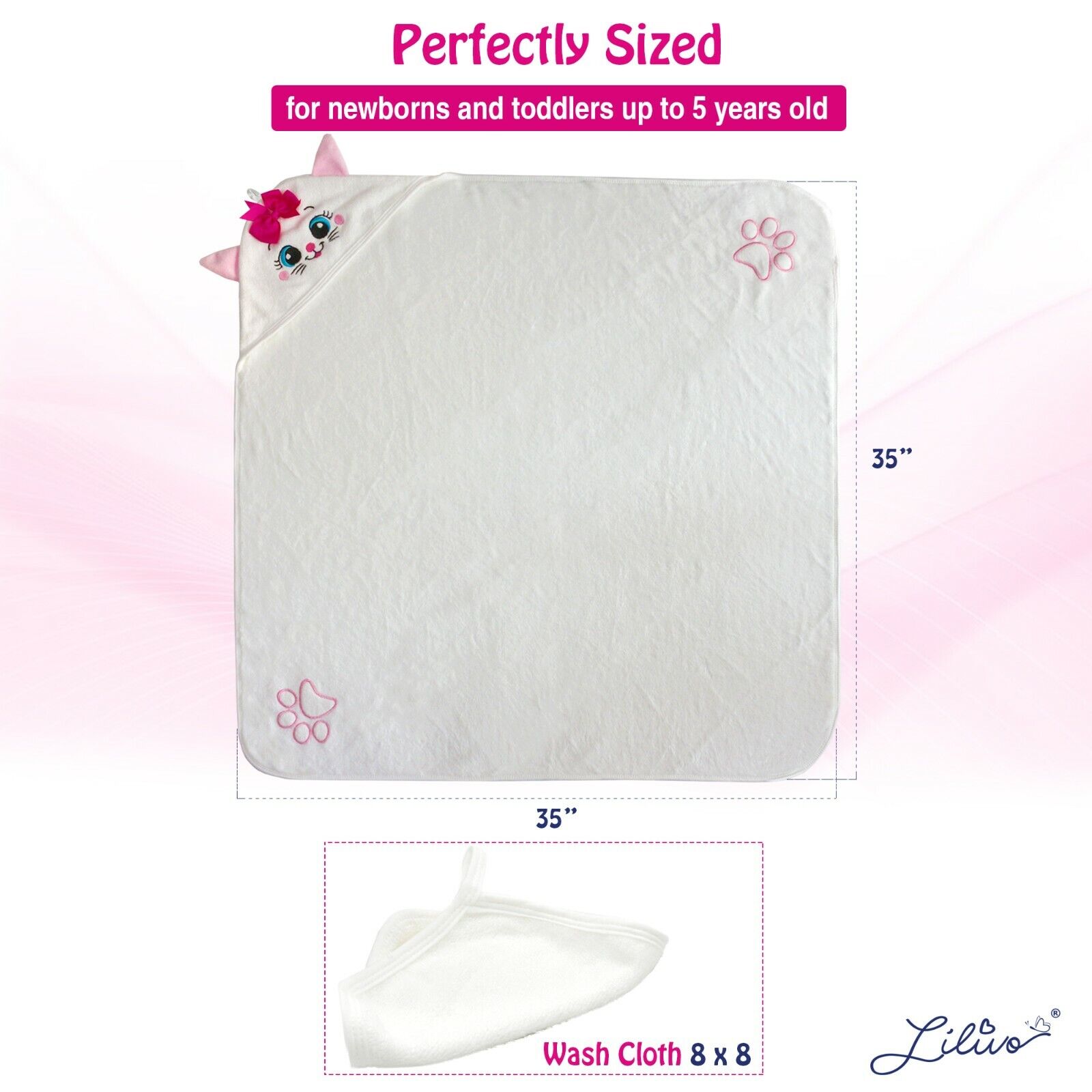 Soft Baby Hooded Towel and Washcloth Set