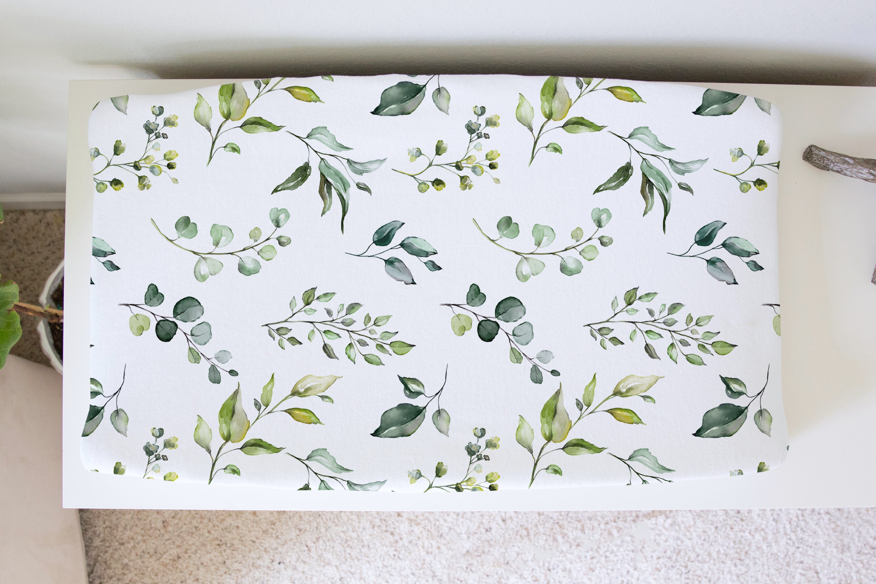Soft Eucalyptus Changing Pad Cover for Baby