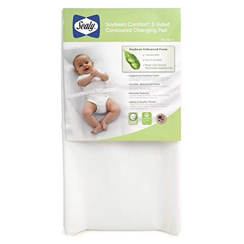 Sealy Soybean Contoured Changing Pad - White