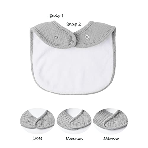 Konssy 8-Pack Muslin Baby Bandana Drool Bibs