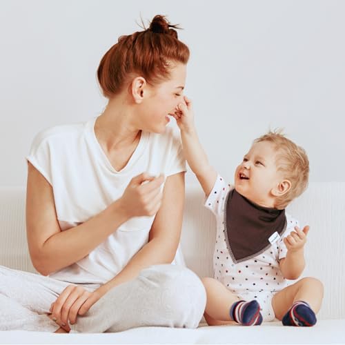 12 Pack Organic Cotton Baby Drool Bibs Set