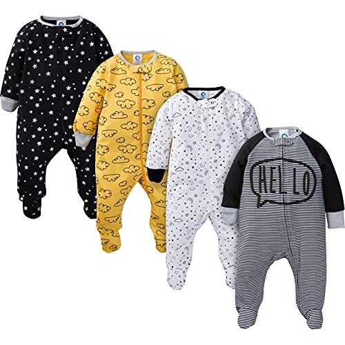 Gerber Baby Boys' 4 Pack Star Sleepers