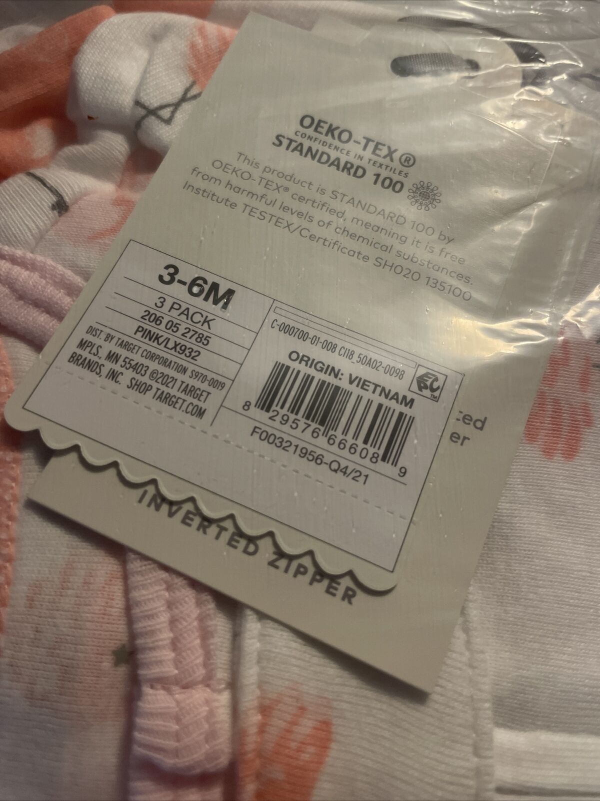 3pk Flamingo Zip-Up Sleep N' Play for Baby Girls