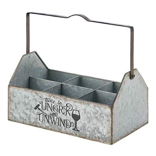 Galvanized Metal Wine Holder