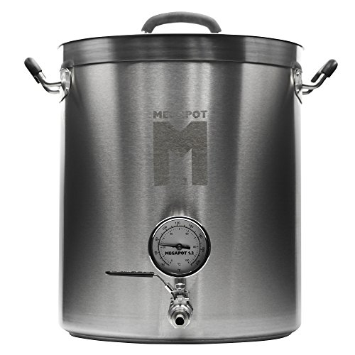 8 Gallon Homebrew Kettle with Thermometer and Spigot