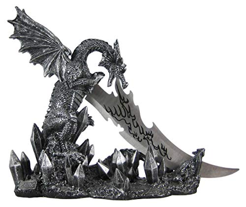 Guardian Dragon Knife Display Statue for Gothic Decor