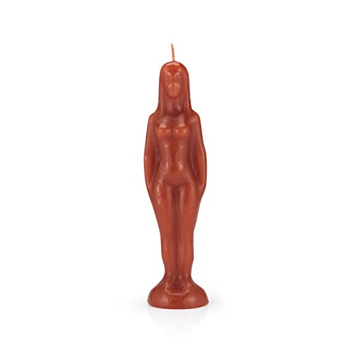 Red Candle Featuring a Female Figure