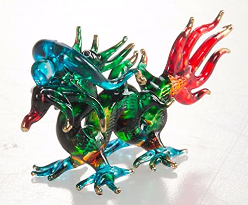Tiny Crystal Dragon Glass Figurine for Collectors