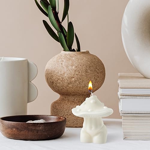 Mushroom-Shaped Soy Candle with Pine Scent