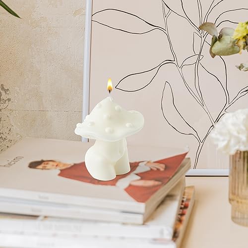 Mushroom-Shaped Soy Candle with Pine Scent