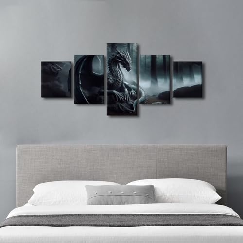 Dragon Wall Art Prints - Multi Panel Canvas Decor