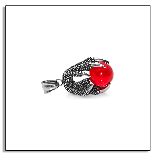 Punk Rock Dragon Claw Crystal Ball Necklace